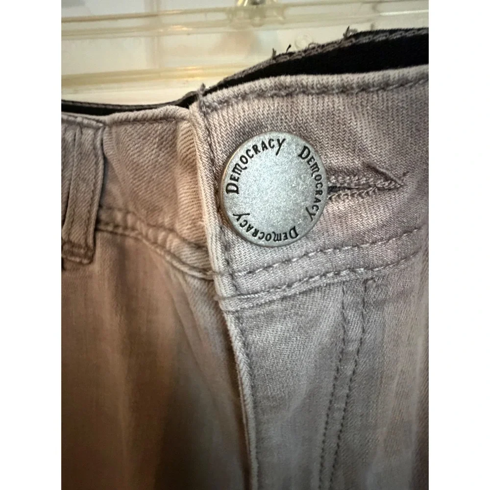 Democracy Absolution Skinny Jeans Grey Denim Pants Womens Size 12